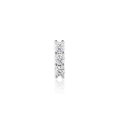 Boucles D'oreilles Unitaire Puces Gauri Argent Blanc Oxyde Zirconium - Piercing Femme | Marc Orian