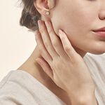 Boucles D'oreilles Puces Edmee Cercle 0 Or Jaune Strass - Puces Femme | Marc Orian