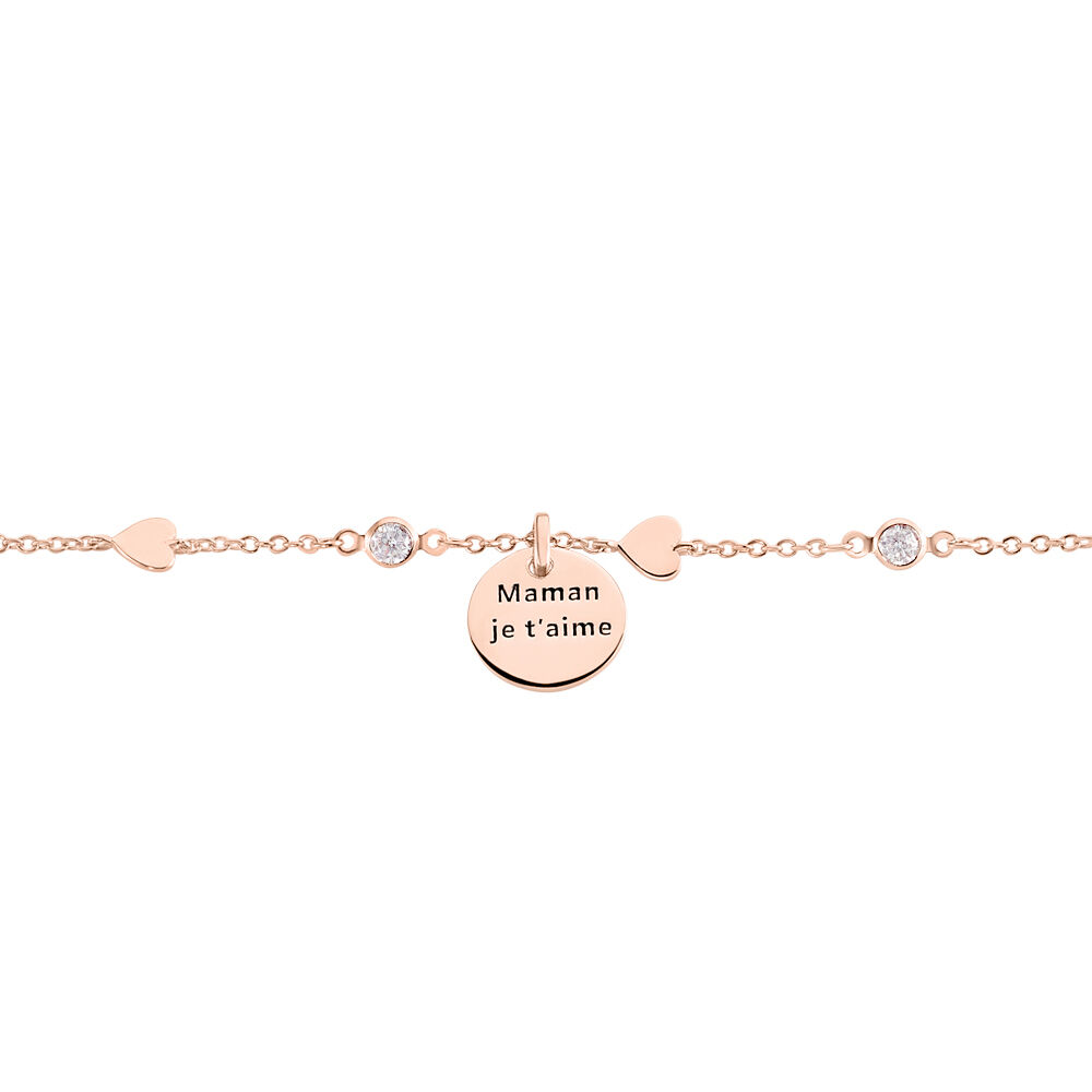 Bracelet Nueva Argent Rose Oxyde De Zirconium - Bracelets Medailles Femme | Marc Orian