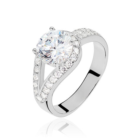 Bague Melisse Argent Blanc Oxyde De Zirconium - Bagues Solitaire Femme | Marc Orian