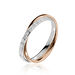 Alliance Double Anneaux Ruban Plat Or Bicolore - Alliances Femme | Marc Orian
