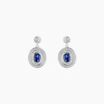 Boucles D'oreilles Pendantes Takara Argent Blanc Lapis Lazuli - Pendantes Femme | Marc Orian