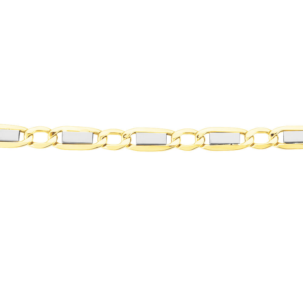 Bracelet Danae Plaquette Or Bicolore - Bracelets mailles Homme | Marc Orian