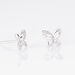 Boucles D'oreilles Puces Papillon Or Blanc Diamant - Puces Femme | Marc Orian