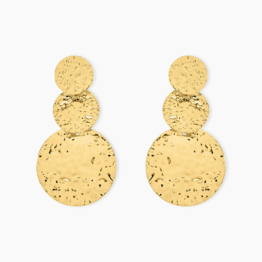 Boucles D'oreilles Pendantes Josephine Acier Dor&eacute; - Pendantes Femme | Marc Orian