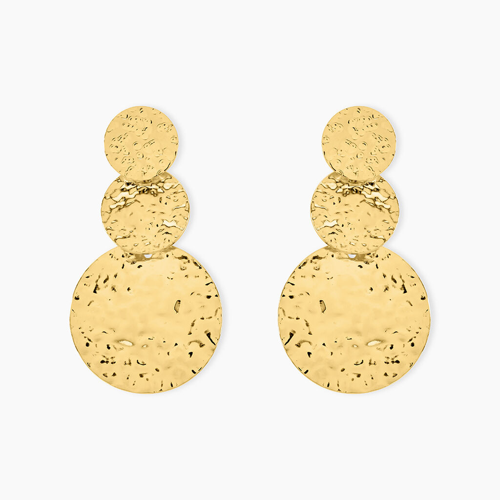 Boucles D'oreilles Pendantes Josephine Acier Dor&eacute; - Pendantes Femme | Marc Orian