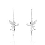 Boucles D'oreilles Pendantes Alberte Argent Blanc Oxyde De Zirconium - Pendantes Femme | Marc Orian