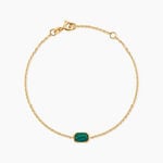 Bracelet Nymphe Argent Dor&eacute; A L'Or 750/1000 Malachite - Bracelets cha&icirc;nes Femme | Marc Orian