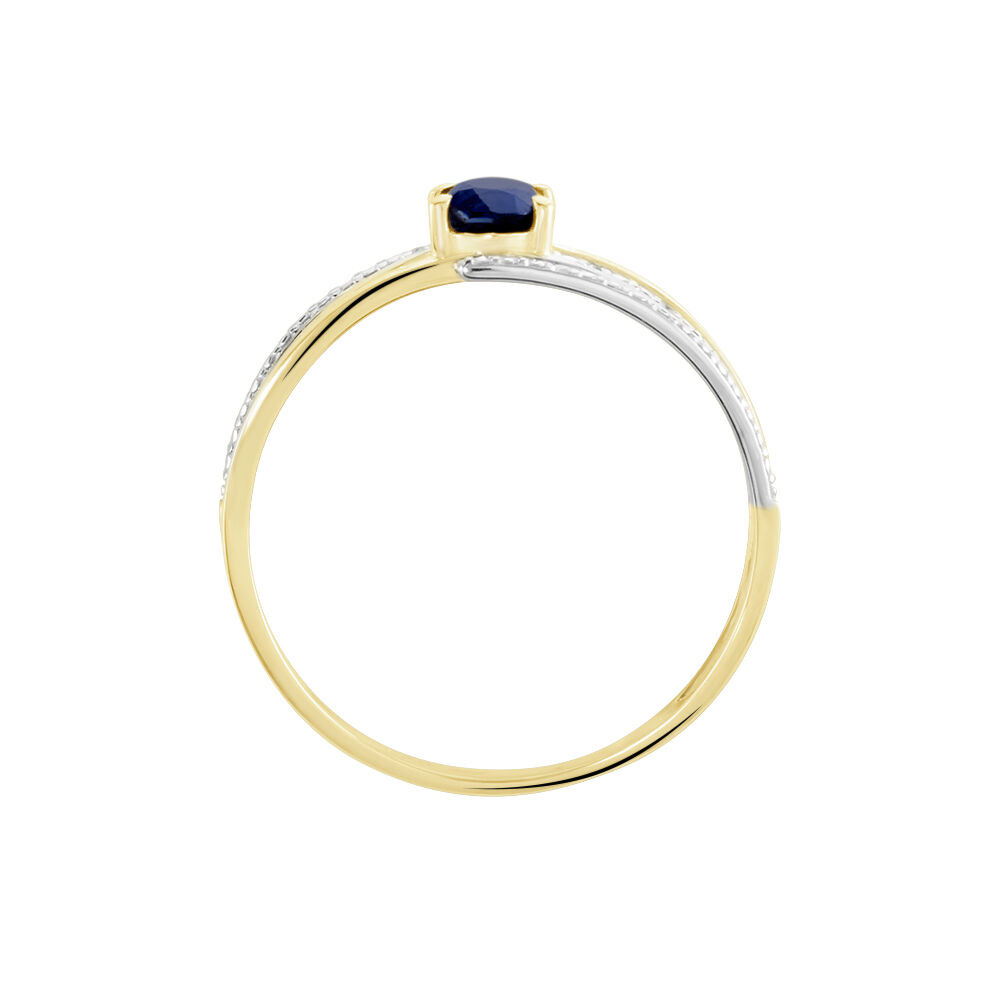 Bague Or Jaune Carissa Saphir Diamants - Solitaires Femme | Marc Orian
