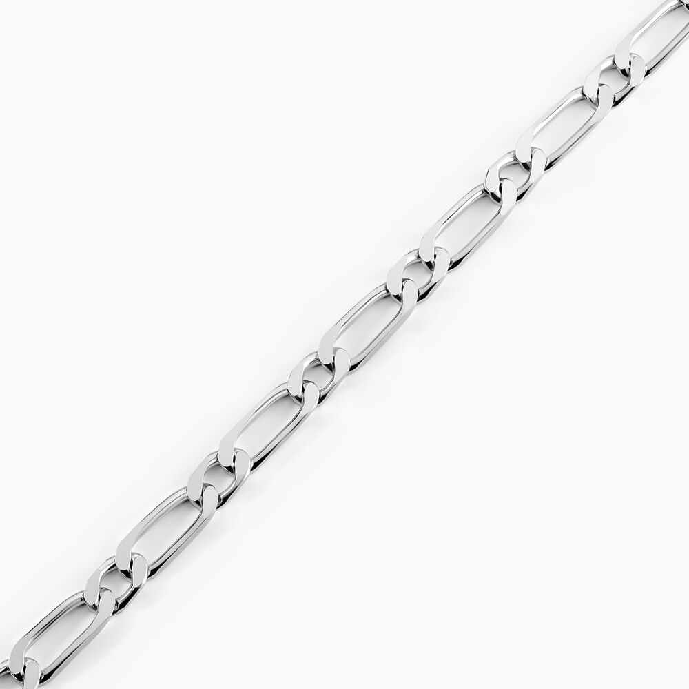 Bracelet Anilo Maille Alternee 1/1 Argent Blanc - Bracelets mailles Homme | Marc Orian