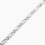 Bracelet Anilo Maille Alternee 1/1 Argent Blanc - Bracelets mailles Homme | Marc Orian