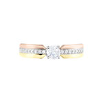 Bague Or Tricolore Perseus Oxyde De Zirconium - Solitaires Femme | Marc Orian