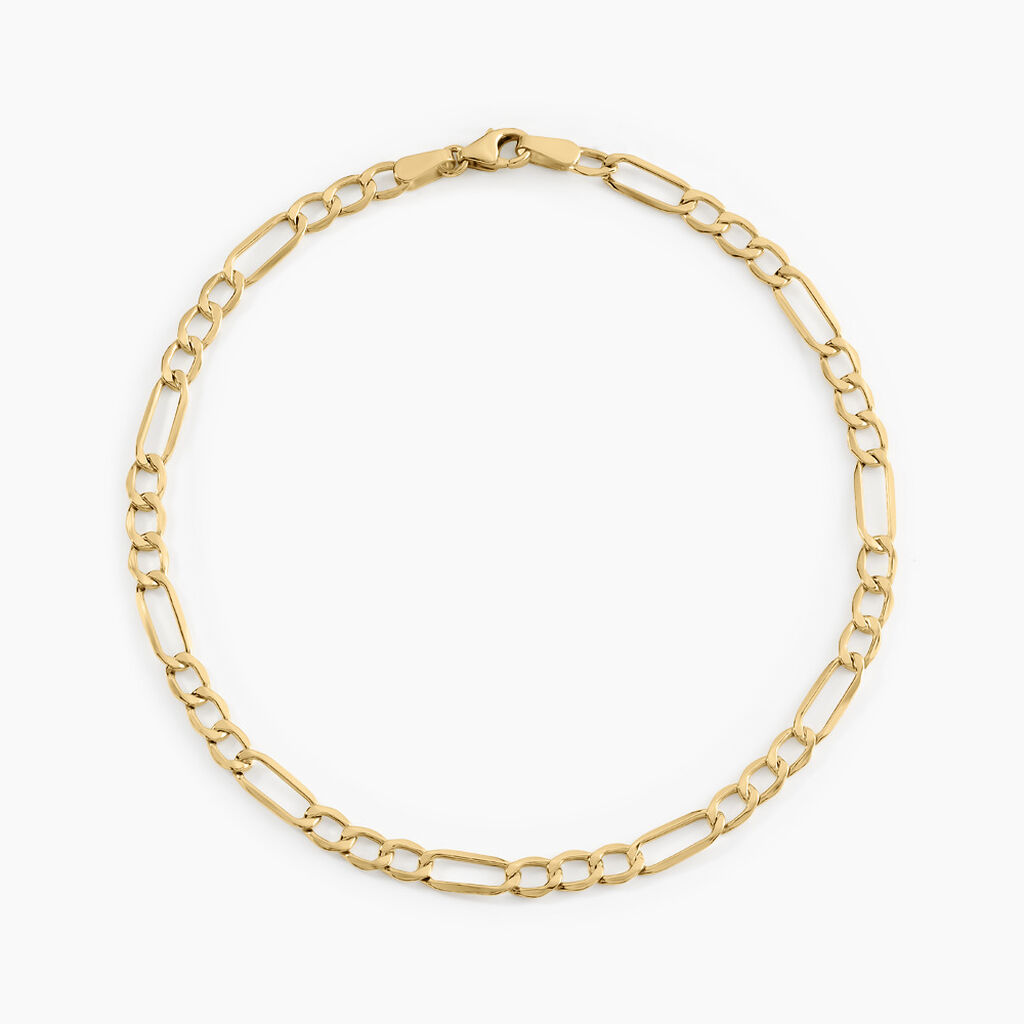 Bracelet Cameo Maille Alternée 1/3 Or Jaune - Bracelets mailles Homme | Marc Orian