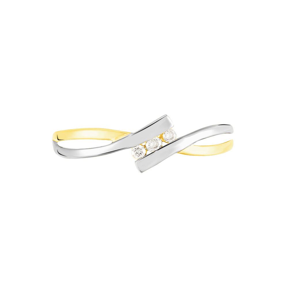 Bague Brixia Or Bicolore Diamant - Parures de mariage Femme | Marc Orian