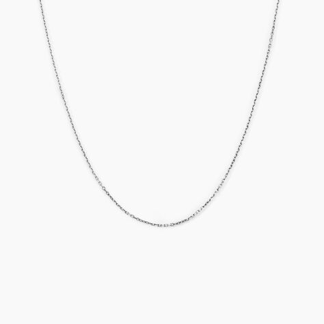 Cha&icirc;ne Igoa Maille For&ccedil;at Diamantee Or Blanc - Chaines Femme | Marc Orian