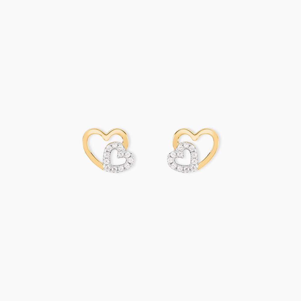 Boucles D'oreilles Puces Marineta Or Jaune Oxyde De Zirconium - Puces Femme | Marc Orian