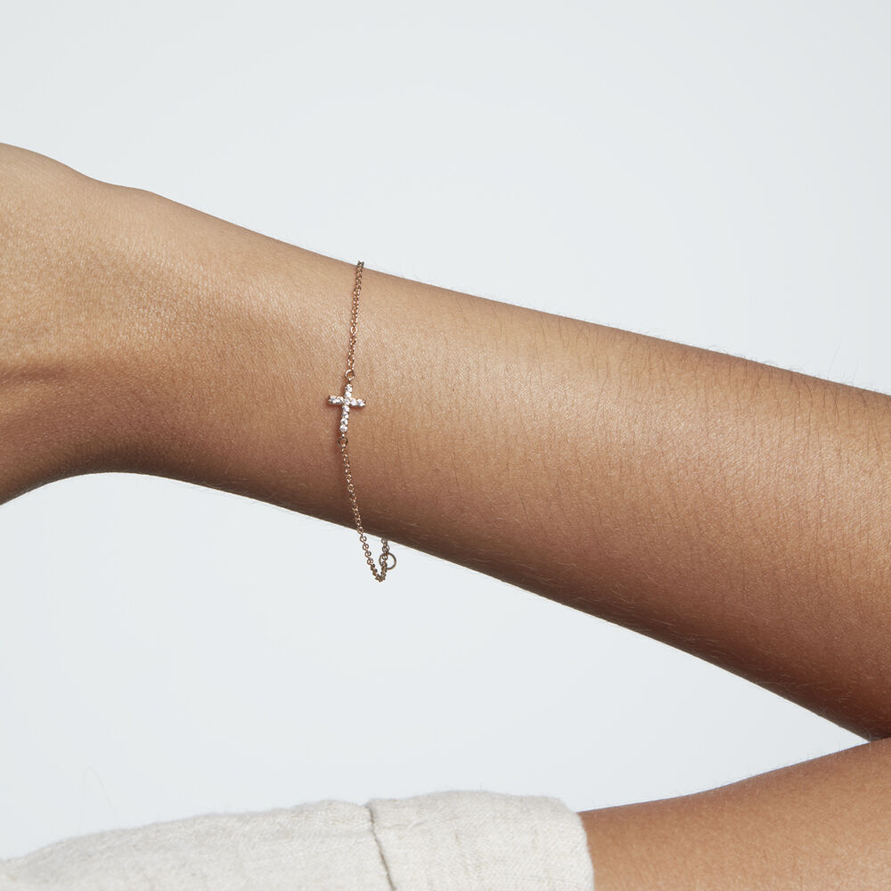 Bracelet Fatos Plaqué Or Jaune Oxyde De Zirconium - Bracelets chaînes Femme | Marc Orian