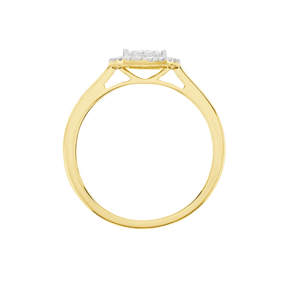 Bague Naveen Ld Or Jaune Diamant Synth&eacute;tique - Parures de mariage Femme | Marc Orian