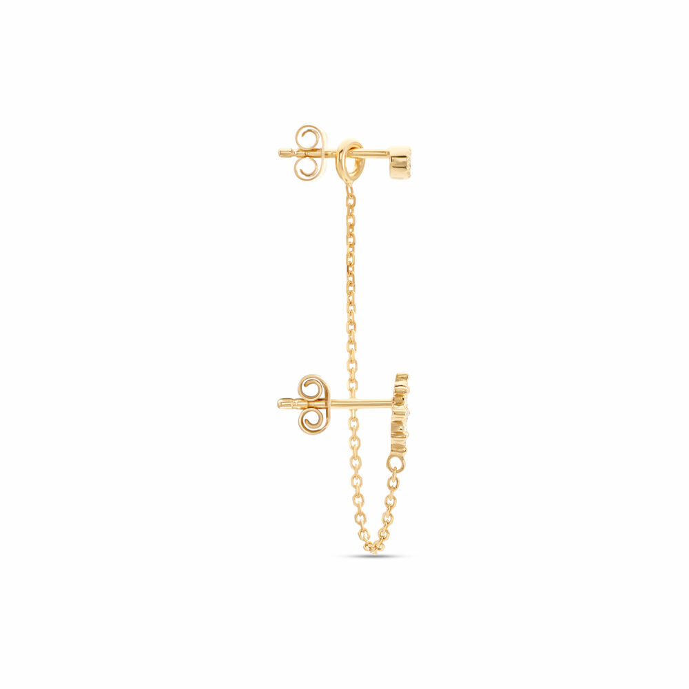 Bijou D'oreille Unitaire Lyric Plaqué Or Jaune Oxyde De Zirconium - Piercings d'oreilles Femme | Marc Orian