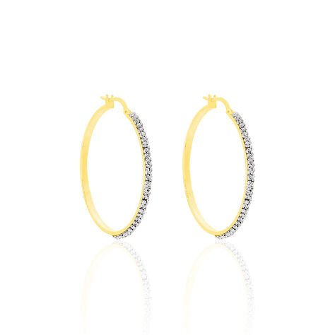 Créoles Honey Or Jaune Strass - Boucles d'oreilles Créoles Femme | Marc Orian