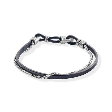 Bracelet Jourdan Arpad Acier Argent&eacute; - Bracelets cuir Homme | Marc Orian