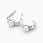 Cr&eacute;oles Yuna Argent Blanc Perle De Culture - Cr&eacute;oles Femme | Marc Orian