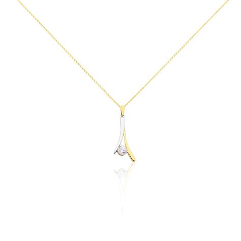 Collier Formev Or Bicolore Oxyde De Zirconium - Colliers avec pierres Femme | Marc Orian