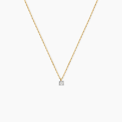 Collier Mei Or Jaune Diamant - Colliers solitaires Femme | Marc Orian