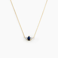 Collier Glykeria Or Jaune Saphir Diamant