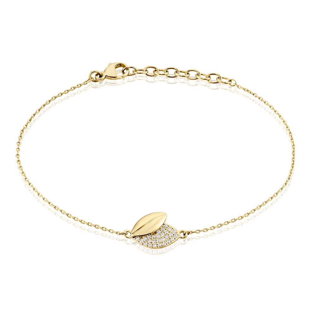 Bracelet Plaqué Or Jaune Simao Oxydes De Zirconium - Bracelets chaînes Femme | Marc Orian