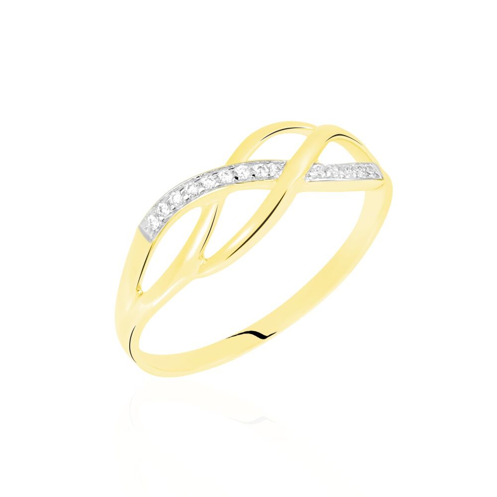 Bague Daril Or Jaune Oxyde De Zirconium - Bagues avec pierre Femme | Marc Orian