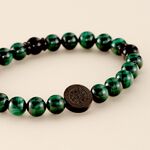 Bracelet Jourdan Acier Noir Malachite - Bracelets cha&icirc;nes Homme | Marc Orian