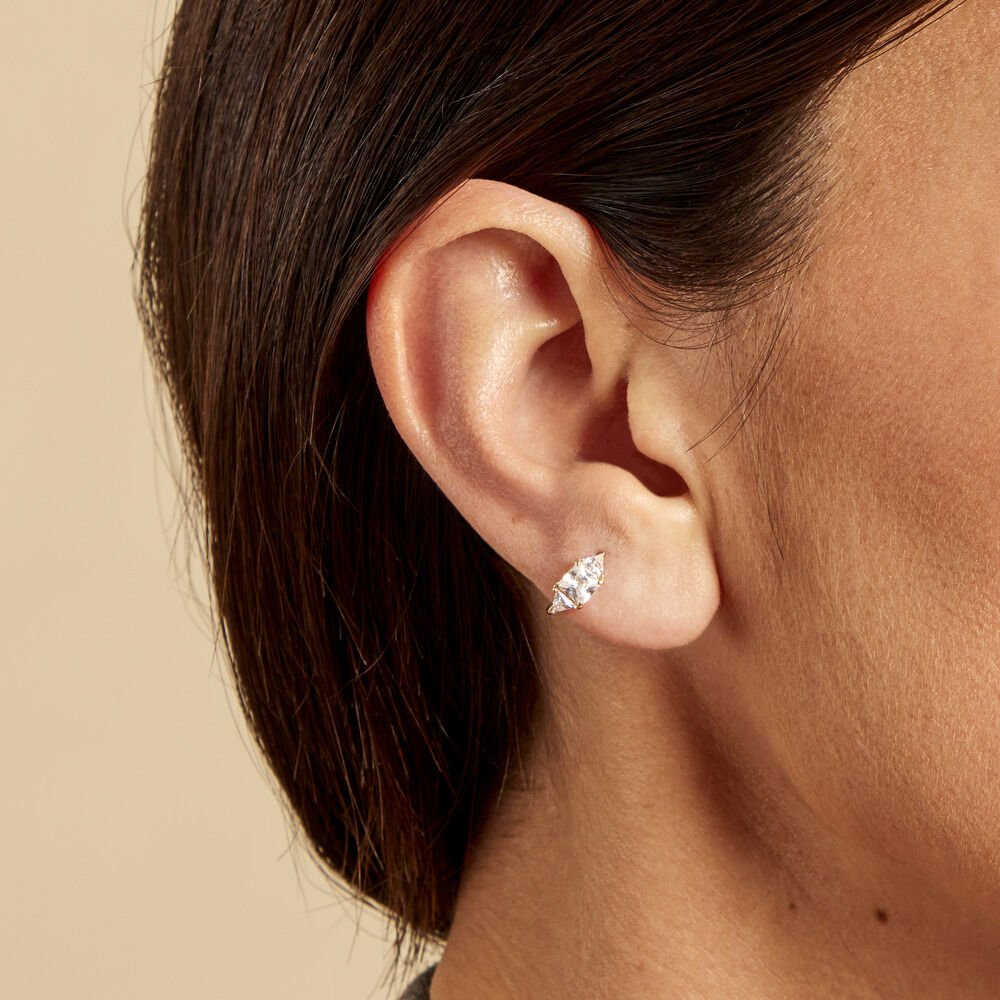 Piercing D'oreille Unitaire Derval Or Jaune Oxyde De Zirconium - Piercings Femme | Marc Orian