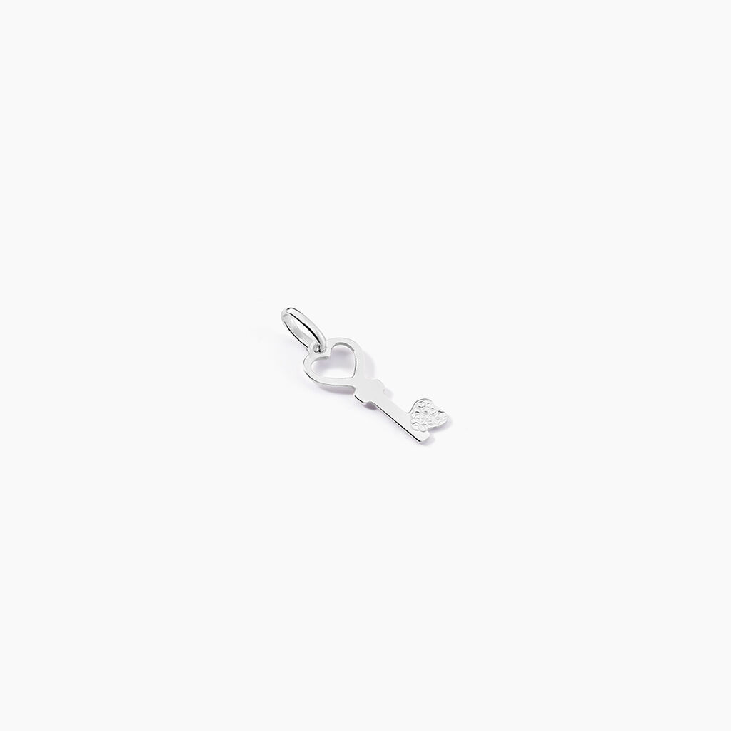 Pendentif Fatilia Clef Coeur Or Blanc - Pendentifs Femme | Marc Orian