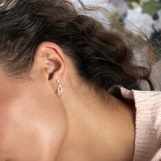 Boucles D'oreilles Pendantes Britain Or Jaune Oxyde De Zirconium - Boucles d'oreilles Pendantes Femme | Marc Orian