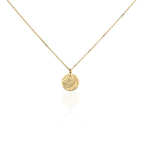 Collier Amai Plaqu&eacute; Or Jaune Oxyde De Zirconium - Colliers avec pierres Femme | Marc Orian
