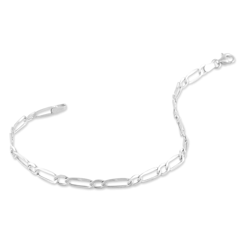 Bracelet Ophelio Maille Alternee 1/1 Or Blanc - Bracelets mailles Femme | Marc Orian