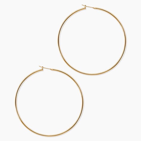 Créoles Ada Lisse Plaqué Or Jaune - Grosses créoles Femme | Marc Orian