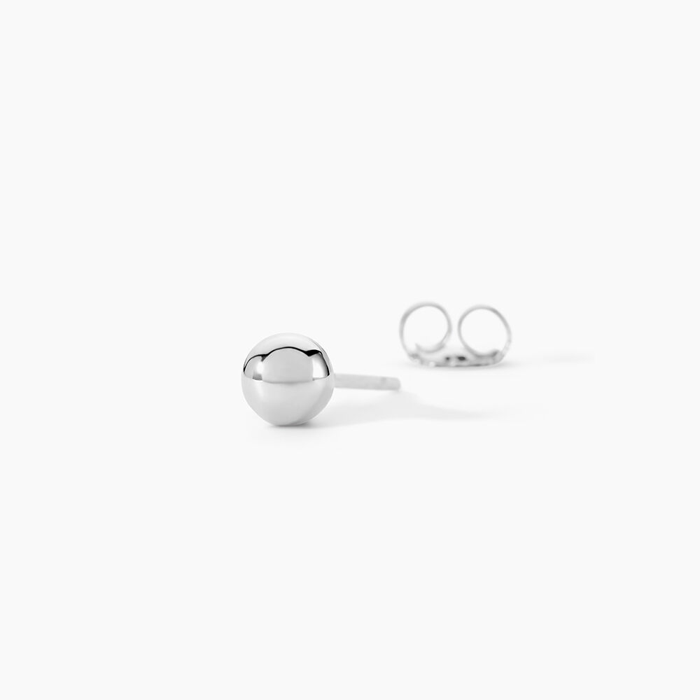 Boucles D'oreilles Puces Virgie Argent Blanc - Puces Femme | Marc Orian