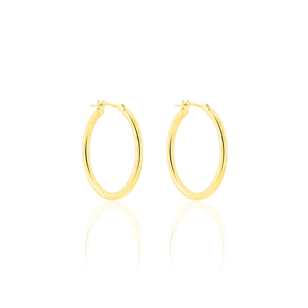 Créoles Cayla Or Jaune - Boucles d'oreilles Créoles Femme | Marc Orian