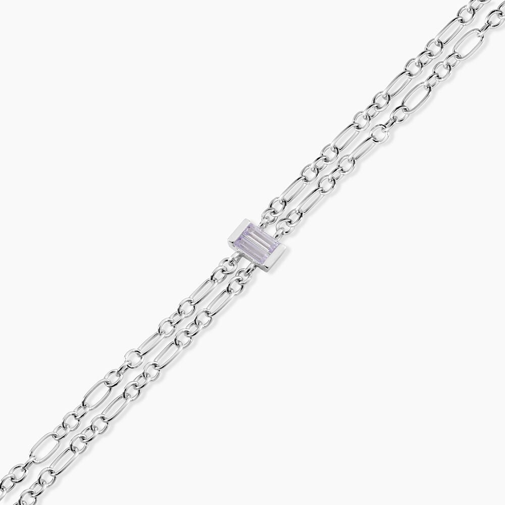Bracelet Chanelle Argent Blanc Oxyde De Zirconium - Bracelets fantaisie Femme | Marc Orian