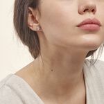 Boucles D'oreilles Puces Eden Serti Pneu Or Blanc Oxyde De Zirconium - Puces Femme | Marc Orian