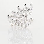 Bijoux D'oreilles Edma Or Blanc Oxyde De Zirconium - Piercings d'oreilles Femme | Marc Orian