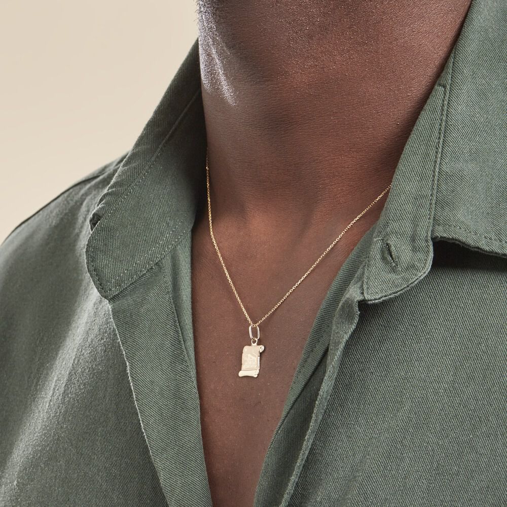 Pendentif Lamie Zodiaque Parchemin Or Jaune - Bijoux personnalisés Famille | Marc Orian