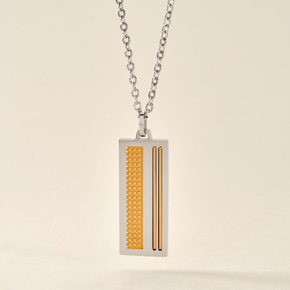 Collier Acier Blanc Et Plaqué Or Apollo - Colliers Homme | Marc Orian