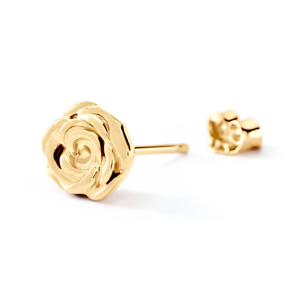 Boucles D'oreilles Puces Fioralba Plaqu&eacute; Or Jaune - Puces Femme | Marc Orian