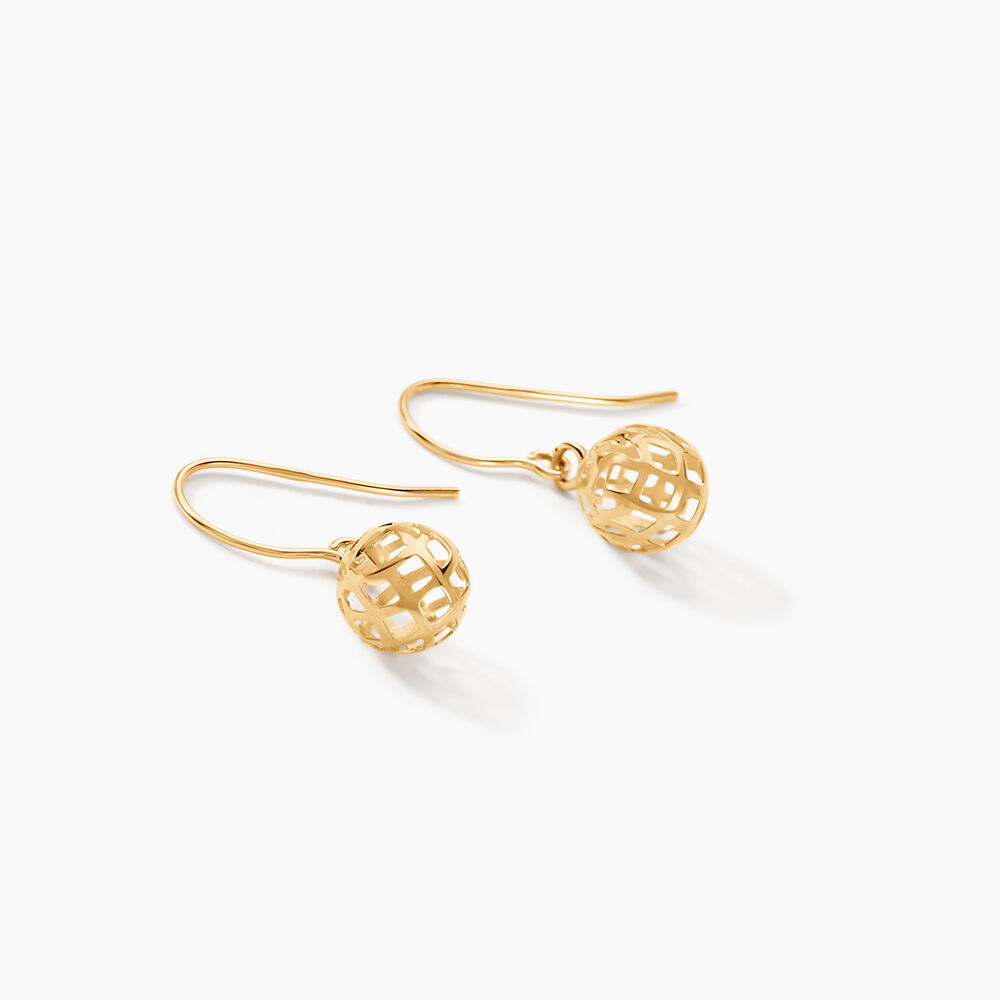 Boucles D'oreilles Pendantes Fidelia Boules Or Jaune - Pendantes Femme | Marc Orian