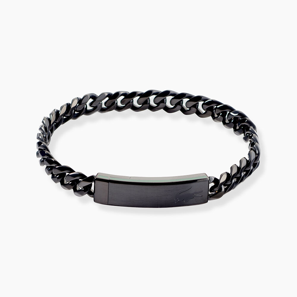 Bracelet Lacoste Baseline Acier Noir - Bracelets cha&icirc;nes Homme | Marc Orian