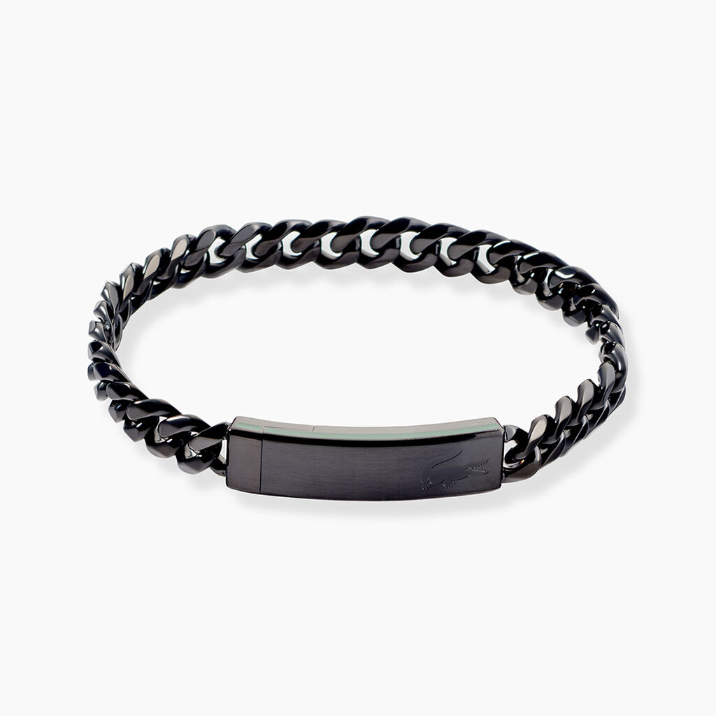 Bracelet Lacoste Baseline Acier Noir - Bracelets cha&icirc;nes Homme | Marc Orian