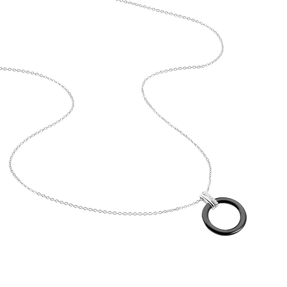 Collier Bertillianne Argent Blanc Céramique Et Oxyde De Zirconium - Colliers avec pierres Femme | Marc Orian